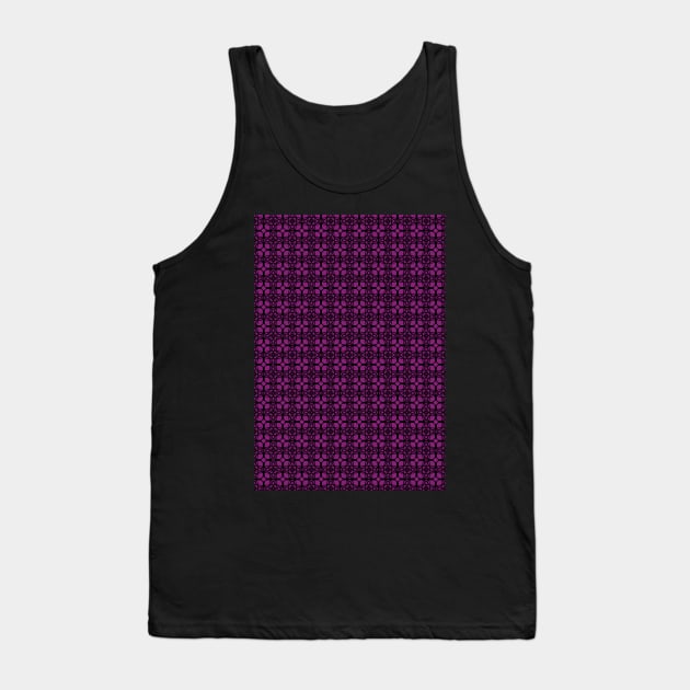 Black and Purple Fishnets Tank Top by AmyMinori